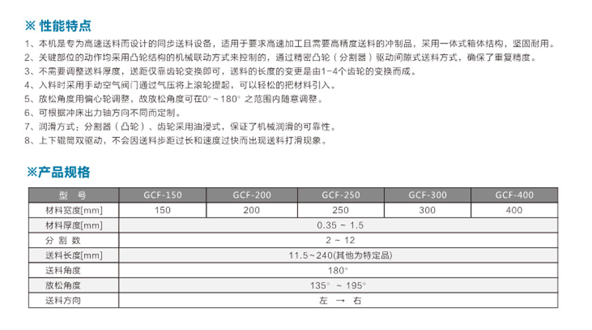 齒輪送料機GCF產(chǎn)品說明